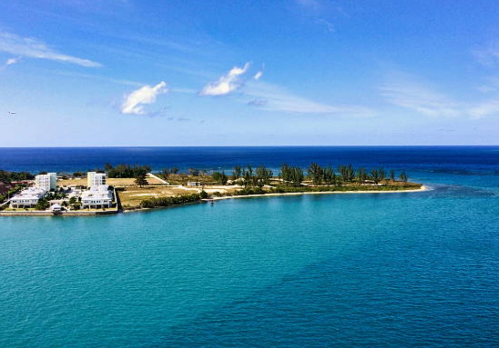 Montego Bay Jamaica coastline with Caribbean water and green hills used for general cruise port-day planning imagery